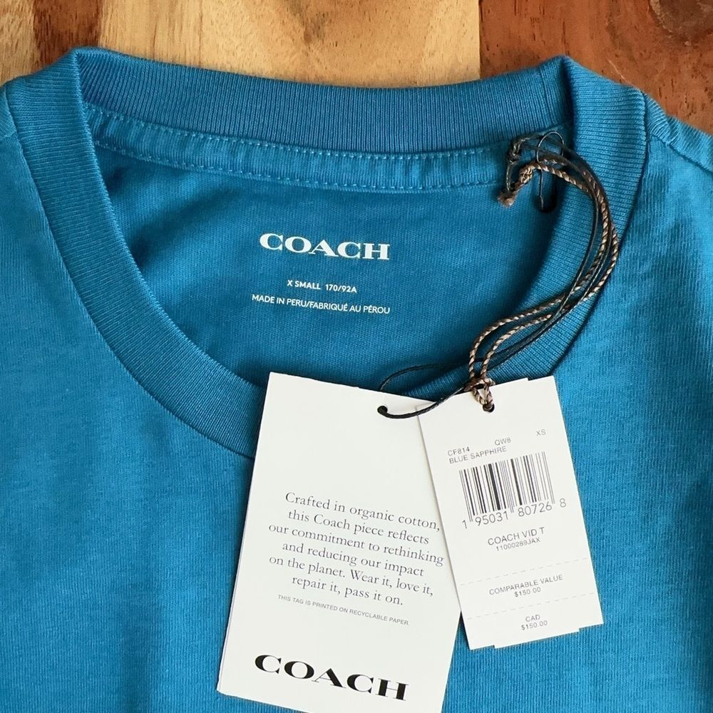 NWT Coach Video T‎ Shirt size XS - Picture 5 of 8